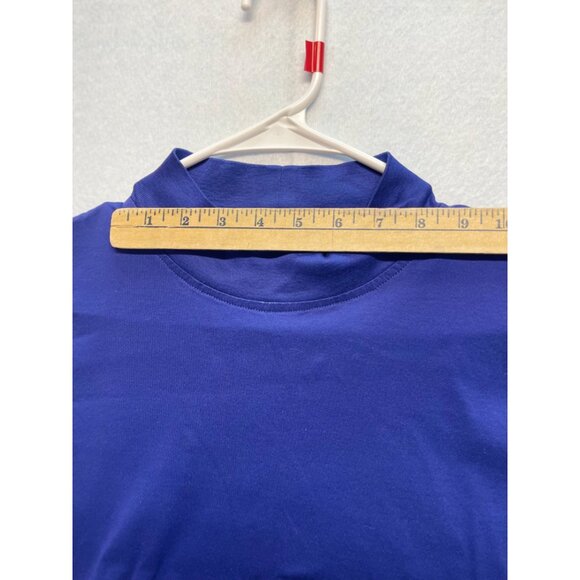 Liz Claiborne Bright Blue Short Sleeve Top Shirt Size Large - Picture 7 of 7